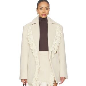 Lovers + Friends Cream Fringe Jacket